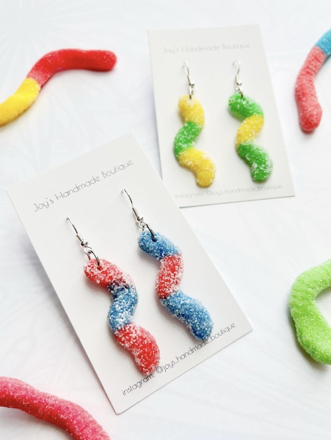 Gummy Worm Earrings
