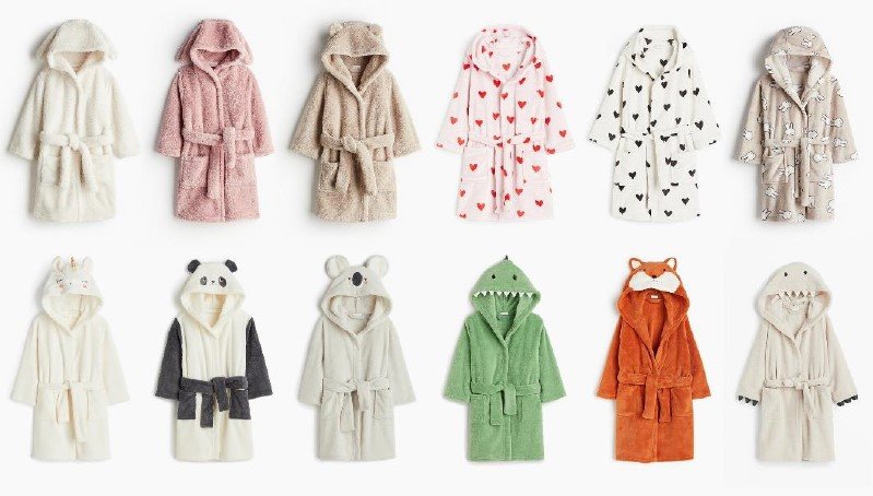 Childrens Hooded Dressing Gown HM