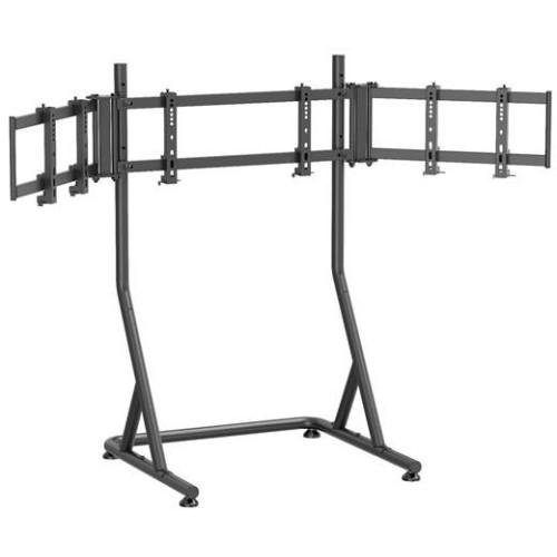 Gaming Triple Monitor Stand For GR500 Racing Simulator Cockpit – Black Edition