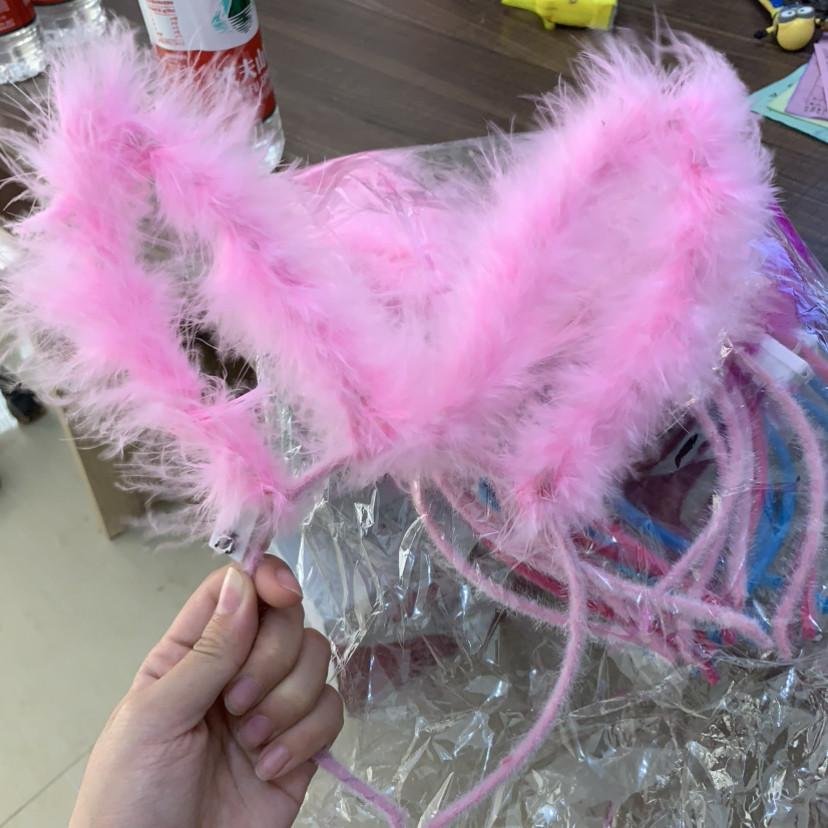 AIMALL PTY LTD Bunny Ears Angel Pearl LED Light Up Headband