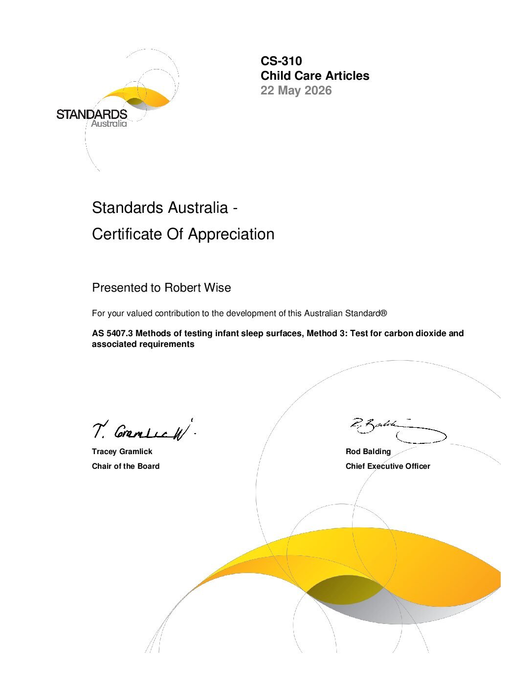 Certificate Of Appreciation